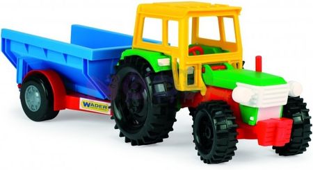 Wader Traktor Z Przyczepą Transportową Wywrotką Color Cars 35001