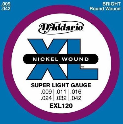 D'Addario Super Light Gauge EXL120 /09-42/