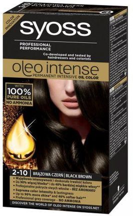 Syoss Oleo Intense farba do włosów trwale koloryzująca z olejkami 2-10 Brązowa Czerń 115ml