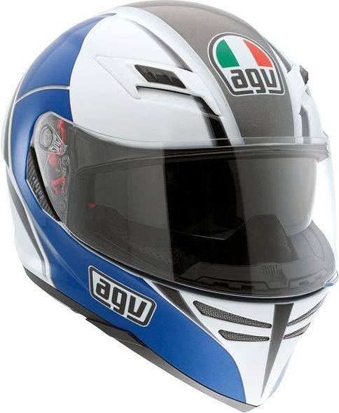 Kask motocyklowy AGV SKYLINE BLOCK kolor białyniebieski SPORTOWO TURYSTYCZNY KASK MOTOCYKLOWY Z BLENDĄ AGV SKYLINE