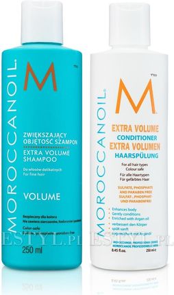 Moroccanoil Extra Volume zestaw Szampon + Odżywka 2x250 ml