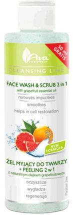 AVA CLEANSING LINE Żel myjący do twarzy + Peeling oczyszczający 2w1 oczyszczanie twarzy 200ml