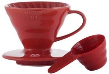 Hario Ceramiczny filtr kawowy V60-01 czerwony