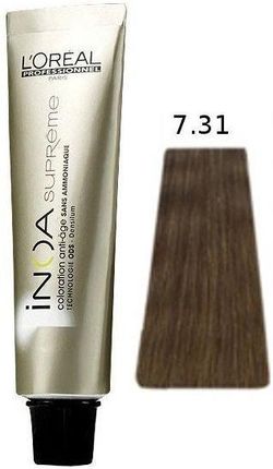 L'Oreal Inoa Supreme Farba Żel Koloryzujący Do Włosów Siwych 7.31 Średni Blond Złocisto-Popielaty 60 G