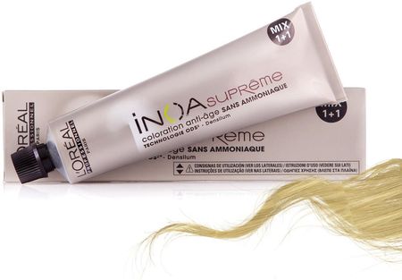 L'Oreal Inoa Supreme Farba Żel Koloryzujący Do Włosów Siwych 10.13 Bardzo Bardzo Jasny Blond Popielato-Złocisty 60 G