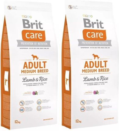 Brit Care Adult Medium Breed Lamb&Rice 2X12Kg