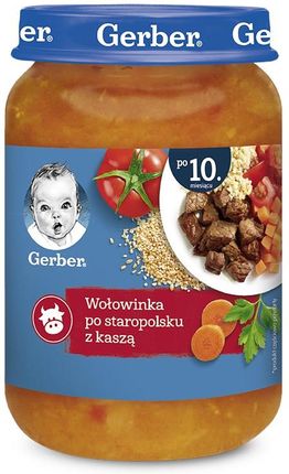 Gerber Obiadek Wołowinka po Staropolsku Z Kaszą dla niemowląt po 10 Miesiącu 190g