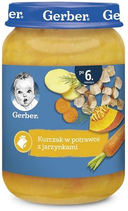 Gerber Obiadek Kurczak W Potrawce Z Jarzynkami dla niemowląt po 6 Miesiącu 190g