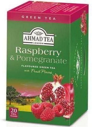 AHMAD TEA Herbata zielona aromatyzowana Raspberry&Pomegranate 20 torebek