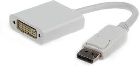 Gembird adapter Displayport(M) -> DVI(F)29pin 10cm, biały (A-DPM-DVIF-002-W)