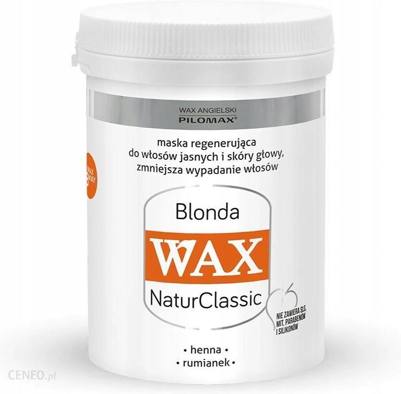 WAX HENNA regenerująca maska do włosów jasnych zniszczonych 480 g