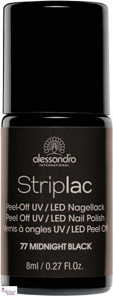 Alessandro STRIPLAC Lakier 77 MIDNIGHT BLACK 8 ml - Opinie i ceny na