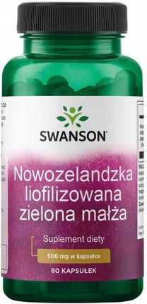 Swanson Nowozelandzka liofilizowana zielona małża 60 kaps. 500