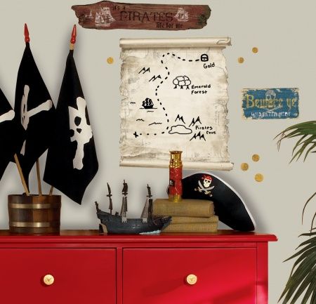 Roommates Naklejki Dekoracyjne Mapa Piratów - Tablica Chk0008Ms
