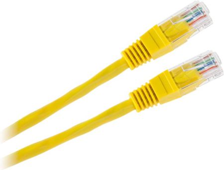 Inne marki Patchcord kabel UTP 8c wtyk-wtyk 1.0m CCA żółty (KPO2779E-1.0)