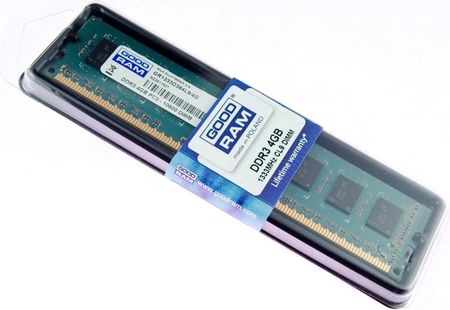 Pamięć RAM GOODRAM DDR3 4GB 1333MHz CL9 DIMM (GR1333D364L9/4G)