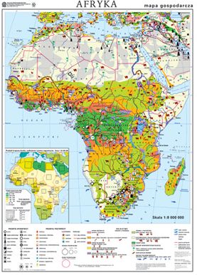 afryka mapa gospodarcza Mapa ścienna Afryka. Mapa gospodarcza. Mapa ścienna.   Ceny i 