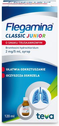 FLEGAMINA Classic Junior o smaku truskawkowym 2mg/5ml, 120ml