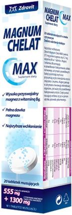 Tabletki musujące Zdrovit Magnum Chelat Max 20 szt.