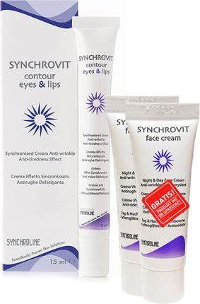 Synchroline Synchrovit Krem pod oczy i w okolice ust 15ml + Synchrovit Krem do twarzy 2 tubki