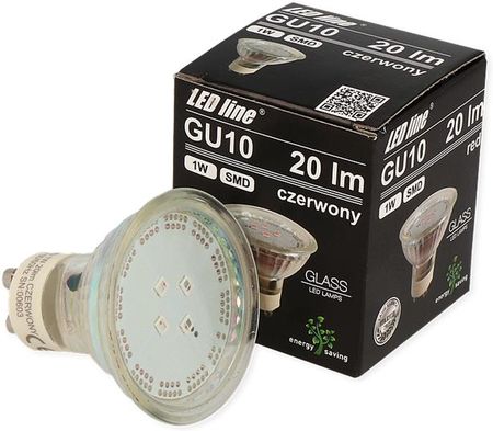 LED Line SMD3528 GU10 1W 230V Czerwona SMD3528 242274