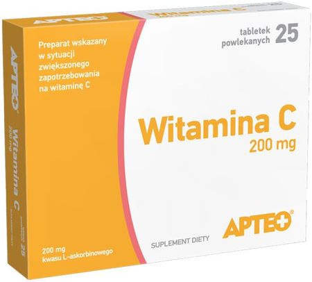 WITAMINA C 200 mg 25 tabletek powlekanych