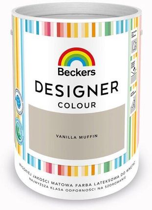 Beckers Farba Lateksowa Do Ścian I Sufitów Designer Colour vanilla muffin 5L
