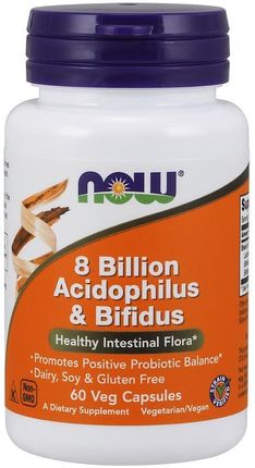 Now Foods 8 Bilion Acidophilus Bifidus 60 kaps.