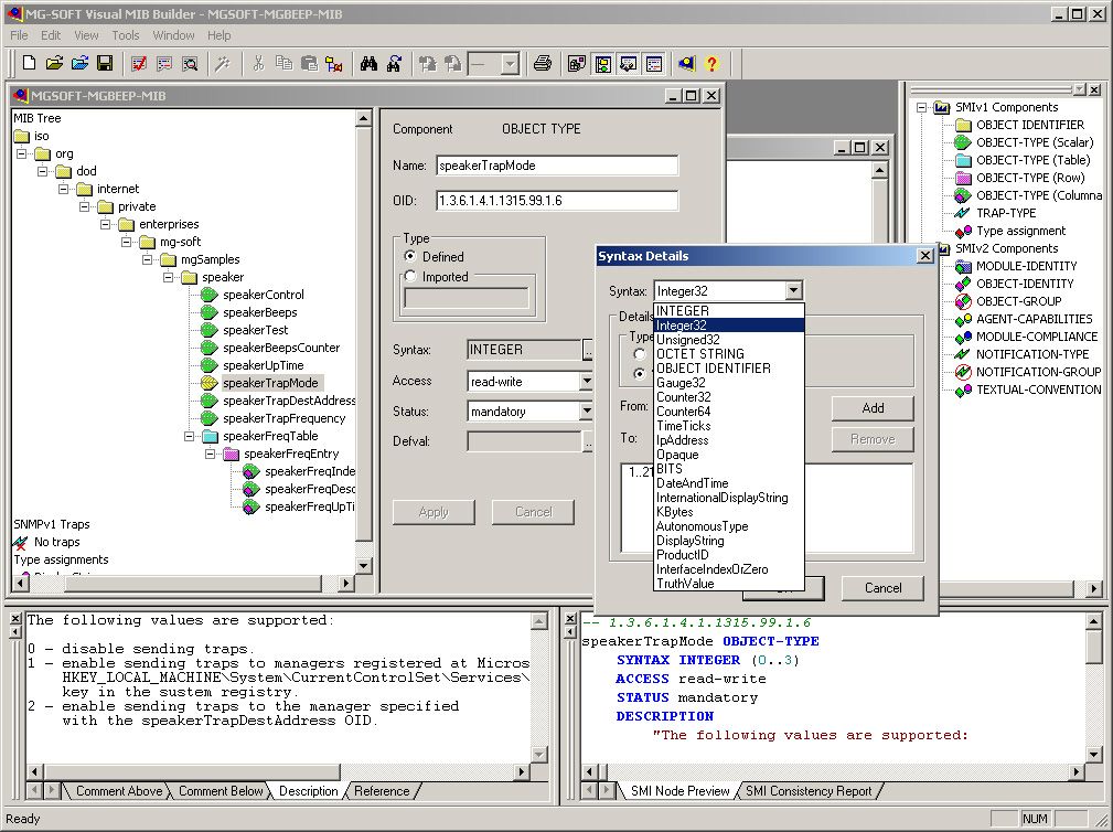 Do programowania Visual MIB Builder 2010 for Windows Visual MIB