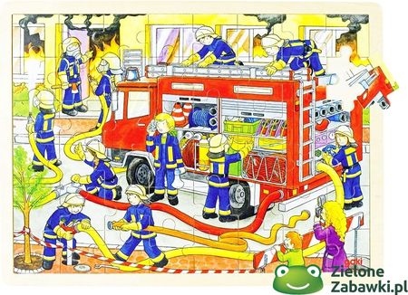 Goki Puzzledrewniane Dla Dzieci Strażacy W Akcji 48El. 57527