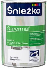 Zdjęcie Śnieżka Supermal Emalia Olejno-Ftalowa RAL9003 Biała Połysk 0,8L - Aleksandrów Kujawski