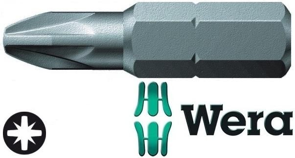 WERA Impaktor Bit PZ2 25mm - Schlagschrauber Bits Pozidriv