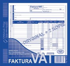 Zdjęcie Michalczyk & Prokop Faktura Vat-Wzór Pełny 2/3 A4 Oryginał + 2 Kopie (102-X) - Twardogóra
