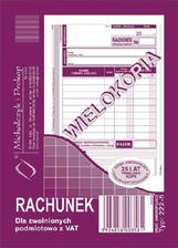 Michalczyk & Prokop Rachunek Dla Zwolnionych Podmiotowo Z Vat A6 Wielokopia (222-5)