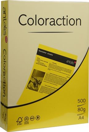 Coloraction Papier Ksero Kolorowy A4 80G Sevilla Żółty (382042)
