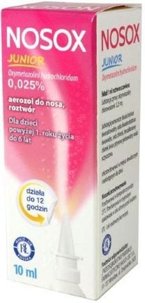 NOSOX 0,025% krople do nosa 10 ml