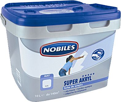 Nobiles Super Akryl Emulsja akrylowa Biała 5L