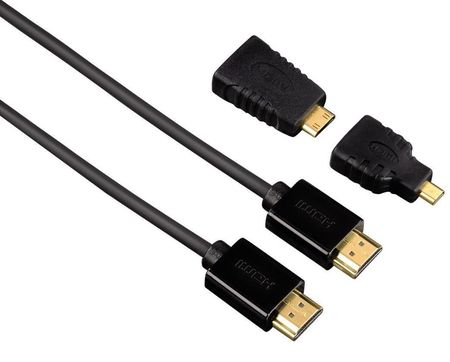 Hama Kabel HDMI 4K 1,5M + 2 Adaptery HDMI (C/D) Zamiennik 200705 (54561)