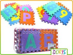 Doris Mata Kolorowe Puzzle Piankowe Literki Cyferki Zestaw 36 Szt 894809