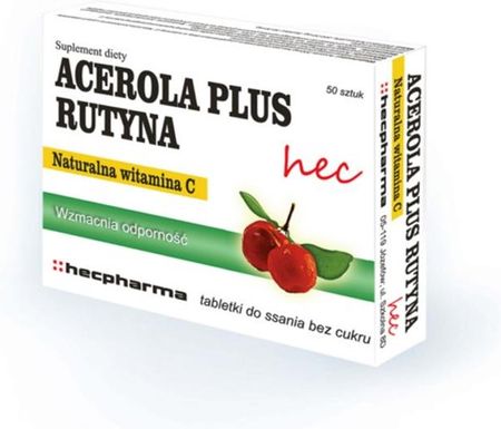 Acerola Plus Rutyna 50 tabletek