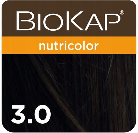 Biokap Nutricolor Farba Koloryzująca Do Włosów Kolor 3.0 Ciemny Brąz 140ml