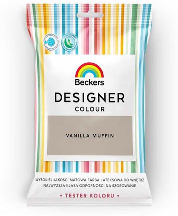 Beckers Farba Lateksowa do Ścian i Sufitów Tester Designer Colour Beckers Vanilla Muffin 50m