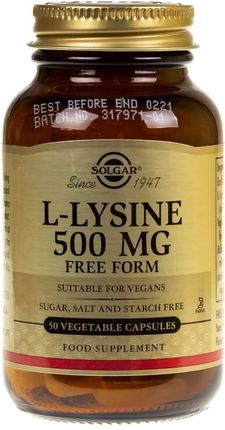 SOLGAR L-Lizyna 500 mg 50 kaps.