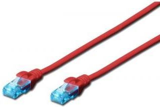 ASSMANN Patch cord U/UTP kat.5e PVC 0,5m czerwony (DK-1512-005/R)