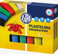 Astra Plastelina 6 Kolorów Kwadratowa