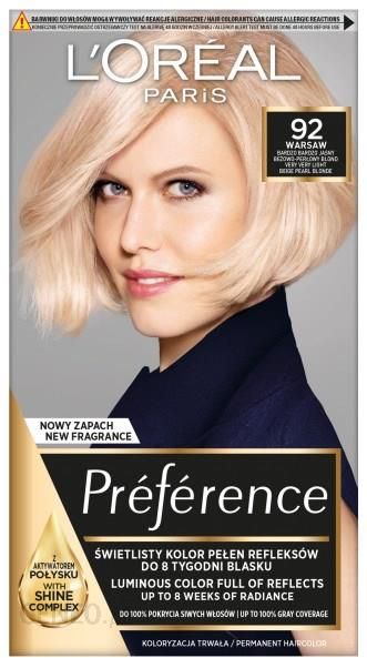 Feria Preference farba do włosów 92 Iridescent Blonde Bardzo jasny blond beżowo-perłowy