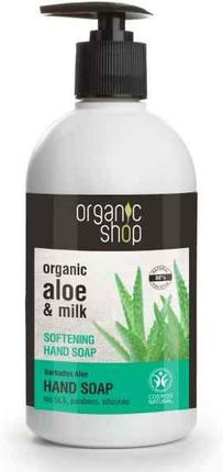 Organic Shop Mydło do rąk aloes i mleko 500ml