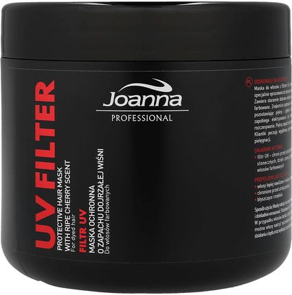 Joanna Maska do włosów farbowanych o zapachu dojrzałej wiśni z filtrem UV 500 g