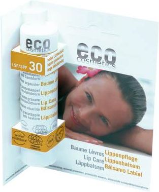 Eco Cosmetics balsam do ust z owocem granatu i rokitnikiem faktor SPF 30 BIO 4g