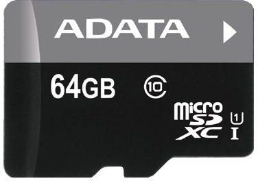 ADATA CARD Premier microSDXC 64GB Class 10 UHS-I (AUSDX64GUICL10-RM3BKBL)